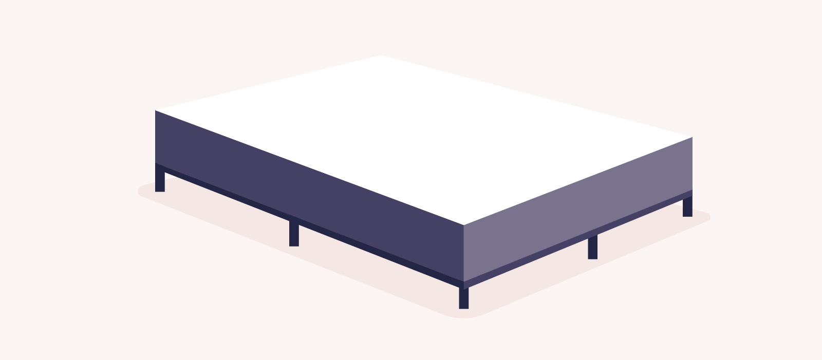 types of bed frames: illustration of a platform bed