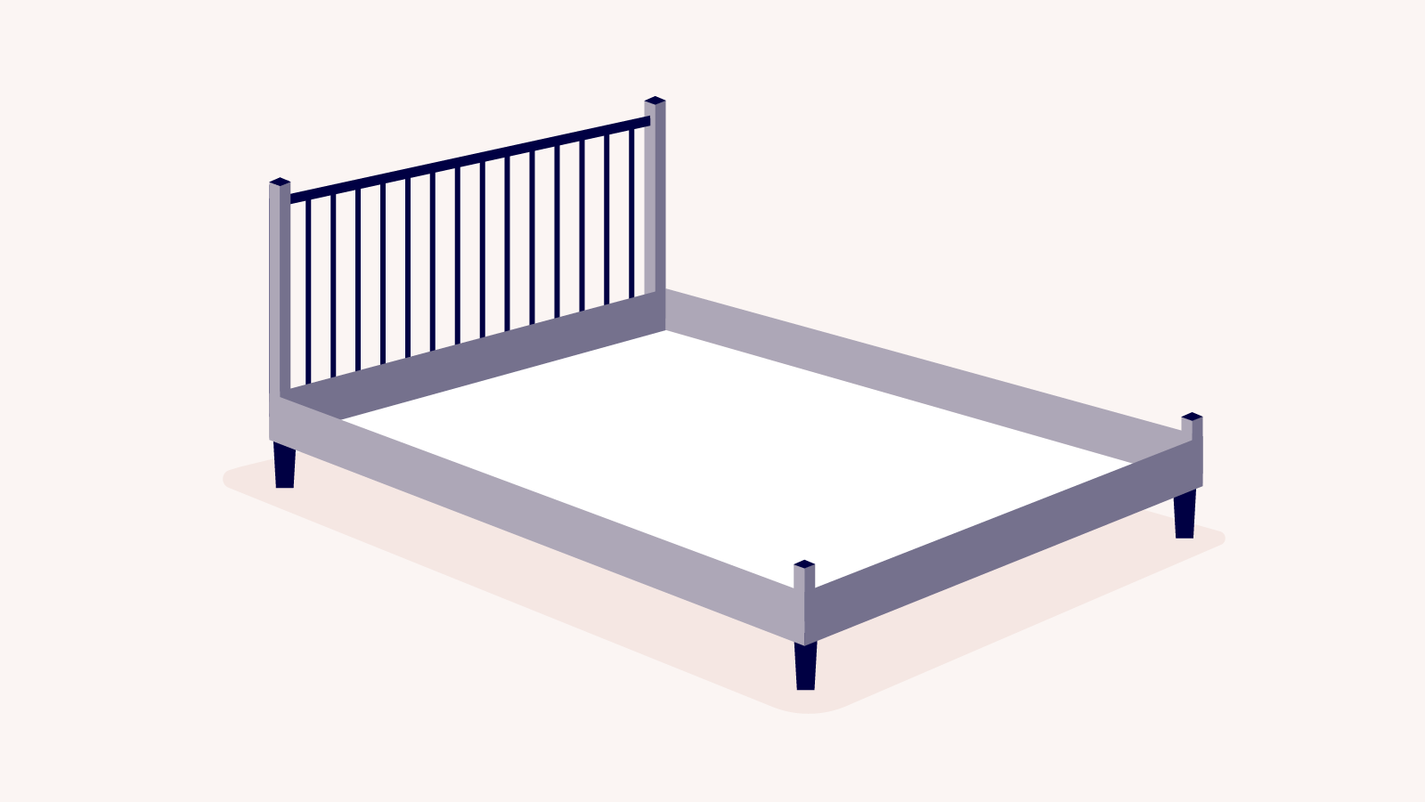 types of bed frames: illustration of a spindle bed frame