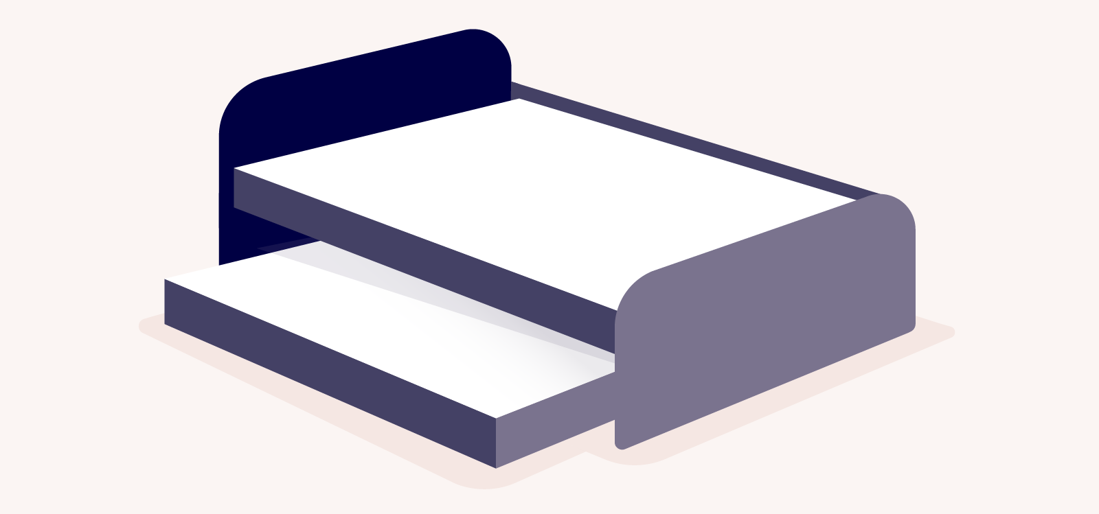 types of bed frames: illustration of a trundle bed frame