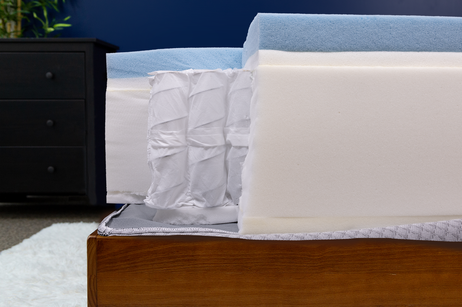 Douglas Hybrid mattress layers