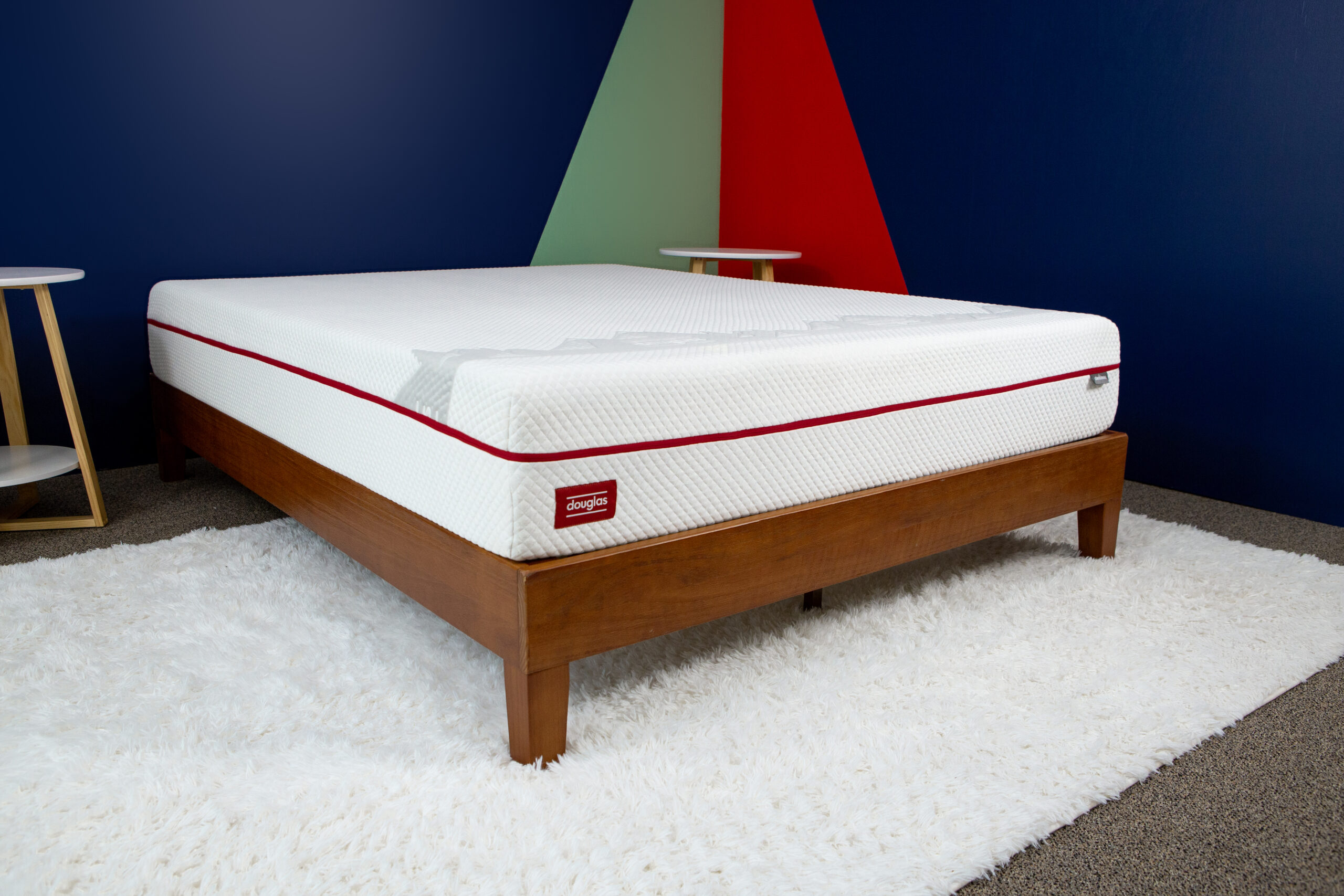 Douglas Original Mattress Review MattressReviewsca Image of the Douglas Original mattress in a bedroom and shot from a corner angle