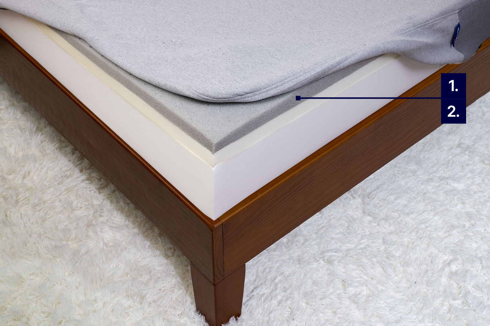 The Casper internal image displaying 2 cooling layers